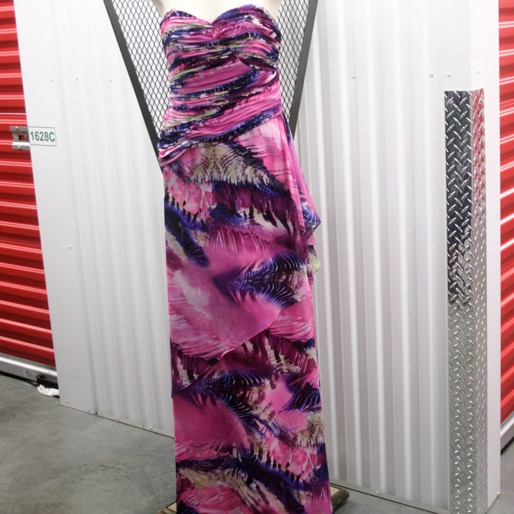 Maxi Dress with Diagonal Details